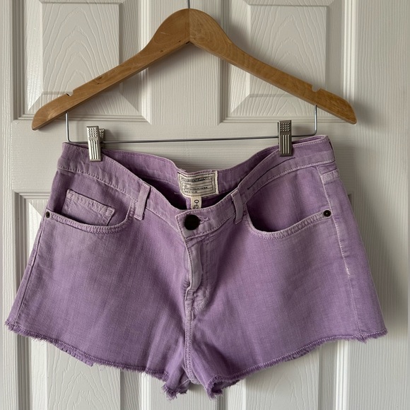 Current/Elliott The Boyfriend Short Low Rise Lavender Size 29 Like New - Picture 1 of 10